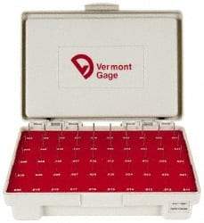 Vermont Gage - 250 Piece, 5 to 9.98mm Diameter Plug & Pin Gage Set - Minus 0.005mm Tolerance, Class ZZ - Exact Industrial Supply