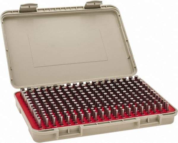 Vermont Gage - 250 Piece, 0.251-0.5 Inch Diameter Plug and Pin Gage Set - Minus 0.0002 Inch Tolerance, Class ZZ - Exact Industrial Supply