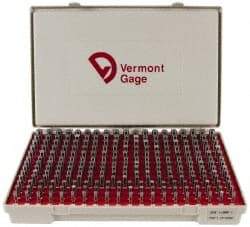 Vermont Gage - 250 Piece, 0.251-0.5 Inch Diameter Plug and Pin Gage Set - Plus 0.0002 Inch Tolerance, Class ZZ - Exact Industrial Supply