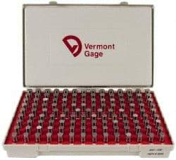 Vermont Gage - 125 Piece, 0.501-0.625 Inch Diameter Plug and Pin Gage Set - Minus 0.0002 Inch Tolerance, Class ZZ - Exact Industrial Supply
