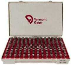 Vermont Gage - 125 Piece, 0.501-0.625 Inch Diameter Plug and Pin Gage Set - Plus 0.0002 Inch Tolerance, Class ZZ - Exact Industrial Supply