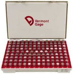 Vermont Gage - 125 Piece, 0.626-0.75 Inch Diameter Plug and Pin Gage Set - Plus 0.0002 Inch Tolerance, Class ZZ - Exact Industrial Supply