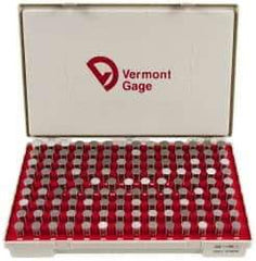 Vermont Gage - 125 Piece, 0.626-0.75 Inch Diameter Plug and Pin Gage Set - Plus 0.0002 Inch Tolerance, Class ZZ - Exact Industrial Supply