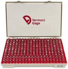 Vermont Gage - 250 Piece, 0.2515-0.5005 Inch Diameter Plug and Pin Gage Set - Minus 0.0002 Inch Tolerance, Class ZZ - Exact Industrial Supply