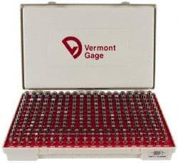 Vermont Gage - 250 Piece, 0.2515-0.5005 Inch Diameter Plug and Pin Gage Set - Plus 0.0002 Inch Tolerance, Class ZZ - Exact Industrial Supply