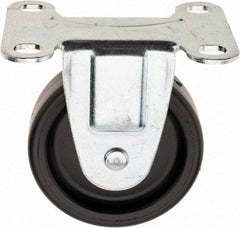 Shepherd - 3" Diam x 13/16" Wide x 3-1/2" OAH Top Plate Mount Rigid Caster - Polyolefin, 120 Lb Capacity, Plain Bearing, 2-5/8 x 3-3/4" Plate - Exact Industrial Supply