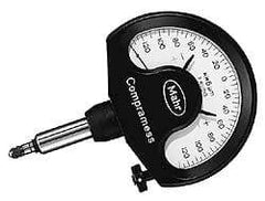 Mahr - 0.0001 Inch Graduation, 0.005 Inch Max Measurement, Dial Comparator Gage - 1 N Force, 0.1 Inch Overtravel, White - Exact Industrial Supply