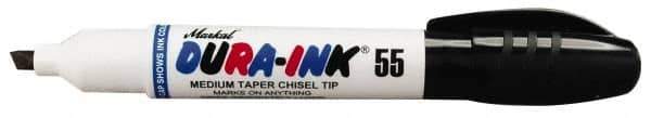 Markal - Black Permanent Marker - Chisel Tip - Exact Industrial Supply