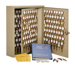 MMF - 180 Keys, Tan Two Tag Key Cabinet - 16-1/2" Wide x 16-1/2" Deep x 20-1/2" High - Exact Industrial Supply