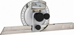 Value Collection - 6, 12 Inch Long Blade, 360° Max Measurement, Bevel Protractor - Accuracy up to 5 Min, 5 Min Dial Graduation - Exact Industrial Supply