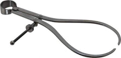 Value Collection - 8 Inch Leg, Spring Joint, Steel, Polished, Outside Caliper - 8 Inch Max Measurement, 200mm Max Measurement, Flat Leg with Quick Nut Adjustment - Exact Industrial Supply