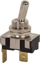 GC/Waldom - SPST Heavy Duty On-Off Toggle Switch - Quick Connect Terminal , Bat Handle Actuator, 3/4 hp at 125/250 VAC hp, 125 VAC at 20 A & 250 VAC at 10 A - Exact Industrial Supply