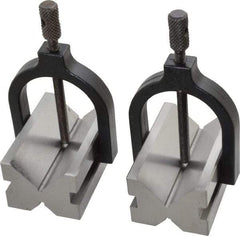 Value Collection - 17.46 to 1-1/2" Capacity, 90° Angle, Tool Steel V-Block - 2-3/4" Long x 1-3/4" Wide x 1-7/16" High, Sold as 2 Block Set - Exact Industrial Supply