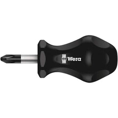 Wera - #2 Point, 1" Blade Length Posidrive Screwdriver - 79mm OAL - Exact Industrial Supply