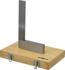 Value Collection - 7-7/8" Blade Length, 5" Base Length Steel Square - 0.0004" Accuracy, Beveled Edge - Exact Industrial Supply