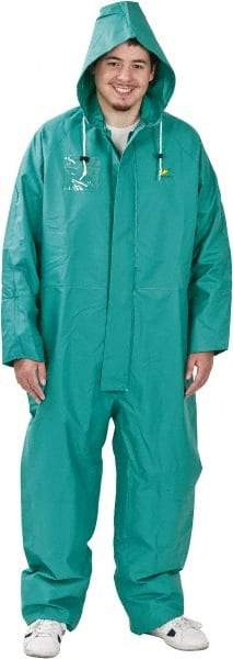 OnGuard - Size 3XL, Green, Chemical Coverall - 1 Pocket, Open Ankle, Open Wrist - Exact Industrial Supply