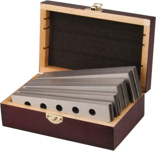 Value Collection - 8 Piece, 6 Inch Long Tool Steel Parallel Set - 1 to 1-3/4 Inch High, 3/16 to 1/2 Inch Thick, 55-62 RC Hardness, Sold as 4 Pair - Exact Industrial Supply