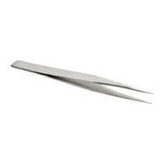 Value Collection - 5" OAL AA-SS Precision Tweezers - Strong Bevel - Exact Industrial Supply