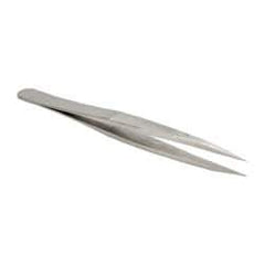 Erem - 4-3/8" OAL AC-SA Precision Tweezers - Fine Straight Point - Exact Industrial Supply