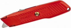 Stanley - Retractable Utility Knife - Orange Handle, 1 Blade Included - Exact Industrial Supply