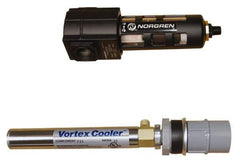 Vortec - 400 BTU per Hour, Vortex Enclosure Cooler without Thermostat - 1/8 NPT Thread, 8 Cubic Ft. per min - Exact Industrial Supply