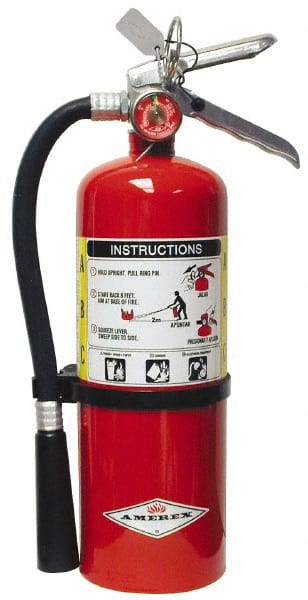 Amerex - 5 Lb, 2-A:10-B:C Rated, Dry Chemical Fire Extinguisher - Exact Industrial Supply