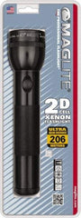 Mag-Lite - Krypton Bulb, 27 Lumens, Industrial/Tactical Flashlight - Black Aluminum Body, 2 D Batteries Not Included - Exact Industrial Supply