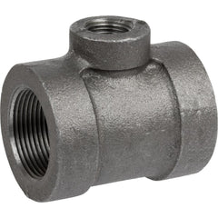 Black Pipe Fittings; Fitting Type: Reducing Branch Tee; Fitting Size: 2″ x 1-1/4″; Material: Malleable Iron; Finish: Black; Fitting Shape: Tee; Thread Standard: NPT; Connection Type: Threaded; Lead Free: No; Standards:  ™ASME ™B1.2.1;  ™ASME ™B16.3; ASTM