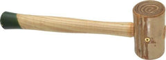 Garland - 1-1/4 Lb Head Weighted Rawhide Mallet - 12" Long Wood Handle - Exact Industrial Supply