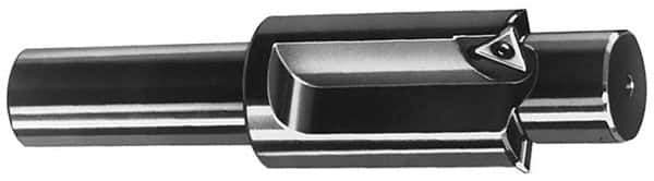 APT - 11/16 Inch Diameter, Solid Pilot, Straight 1/2 Inch Shank Diameter, 1 Insert, Indexable Counterbore - 4-7/16 Inch Overall Length, TPGH 215 Insert - Exact Industrial Supply