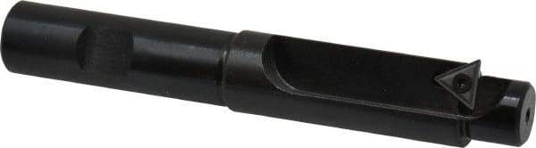 APT - 25/32 Inch Diameter, Solid Pilot, Straight 5/8 Inch Shank Diameter, 1 Insert, Indexable Counterbore - 4-1/2 Inch Overall Length, TPGH 215 Insert - Exact Industrial Supply