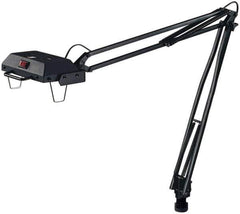 Electrix - 45 Inch, Articulated, Clamp on, Halogen, Black, General Purpose Task Light - 100 Watt, Nonmagnifying - Exact Industrial Supply