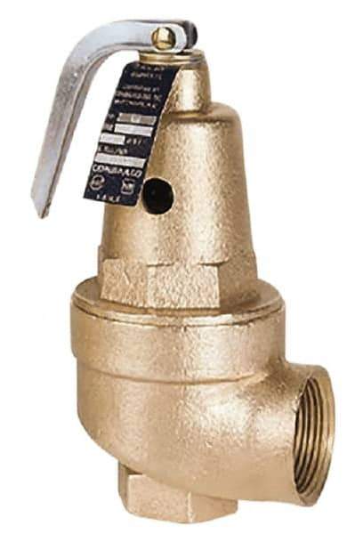 Conbraco - 1-1/4" Inlet, 1-1/4" Outlet, ASME Safety Relief Valve - 30 Max psi, 2,316,000 BTUs - Exact Industrial Supply