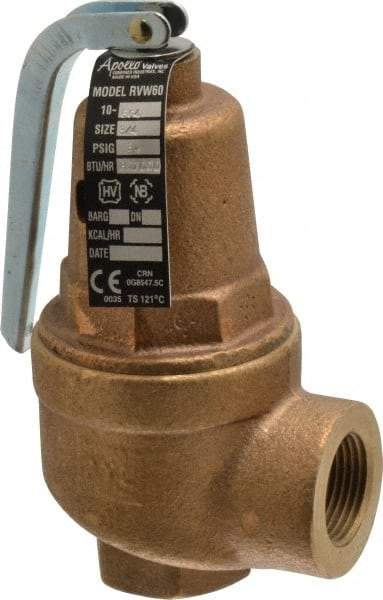 Conbraco - 3/4" Inlet, 3/4" Outlet, ASME Safety Relief Valve - 30 Max psi, 827,000 BTUs - Exact Industrial Supply