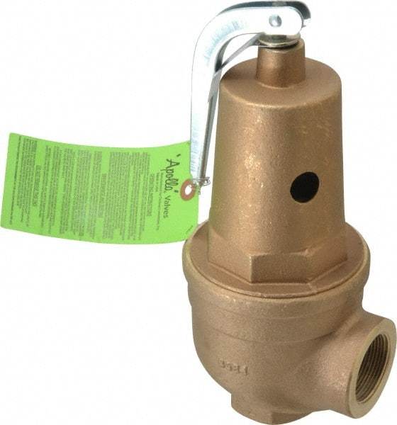 Conbraco - 1-1/2" Inlet, 1-1/2" Outlet, ASME Safety Relief Valve - 30 Max psi, 3,151,000 BTUs - Exact Industrial Supply