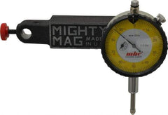 Value Collection - 0.001" Graduation, 0-100 Dial Reading, Dial Indicator & Base Kit - 4-1/2" Base Length x 1" Base Width x 1-1/4" Base Height, 2.2" Dial Diam - Exact Industrial Supply