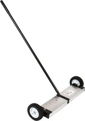 Mag-Mate - 24" Long Push Magnetic Sweeper with Wheels - 5" Wide x 5" High x 48" Long, 6" Wheel Diam, 2" Clearance - Exact Industrial Supply