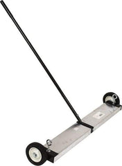 Mag-Mate - 36" Long Push Magnetic Sweeper with Wheels - 5" Wide x 5" High x 48" Long, 6" Wheel Diam, 2" Clearance - Exact Industrial Supply