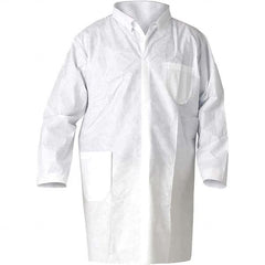 KleenGuard - Size M White Lab Coat with 2 Pockets - Exact Industrial Supply