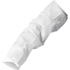 KleenGuard - Size Universal, White Kleenguard Disposable Sleeve Protectors - 18" Long Sleeve, Elastic Opening at Both Ends - Exact Industrial Supply