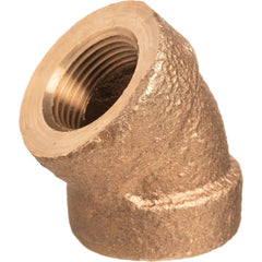 Brass & Chrome Pipe Fittings; Fitting Type: 45 Degree Elbow; Material Grade: CA360; Connection Type: Threaded; Fitting Shape: 45 ™ Elbow; Thread Standard: NPT; Class: 250; Lead Free: No; Standards: ANSI B16.15; ASME B1.20.1