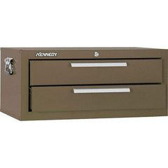 Kennedy - 2 Drawer Brown Drawer Chest Base - 26-5/8" Wide x 11-3/4" High x 12-1/2" Deep, Use with Models 263, 266, 360 Chests & 27", 29", 34" Roller Cabs - Exact Industrial Supply