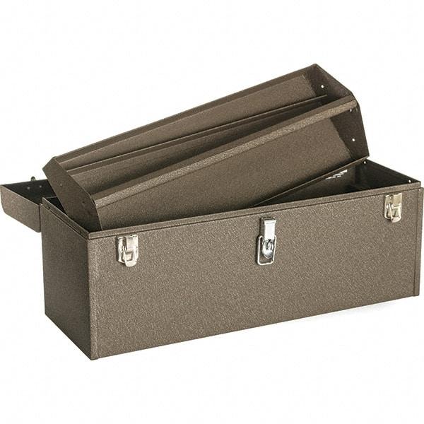 Kennedy - Tool Box - 24-1/8" Wide x 8-5/8" Deep x 9-3/4" High, Steel, Brown - Exact Industrial Supply