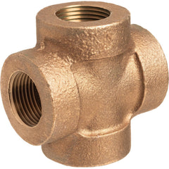 Brass & Chrome Pipe Fittings; Fitting Type: Cross; Material Grade: CA360; Connection Type: Threaded; Fitting Shape: Cross; Thread Standard: NPT; Class: 250; Lead Free: No; Standards: ANSI B16.15; ASME B1.20.1