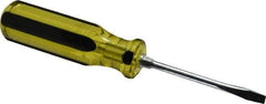 Stanley - Standard Slotted Screwdriver - Round Shank, Acetate Handle - Exact Industrial Supply