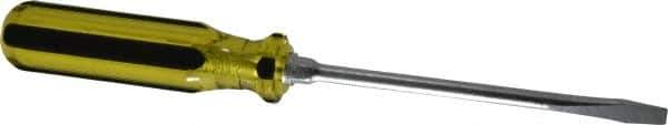 Stanley - Standard Slotted Screwdriver - Round Shank, Acetate Handle - Exact Industrial Supply