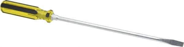 Stanley - Standard Slotted Screwdriver - Round Shank, Acetate Handle - Exact Industrial Supply
