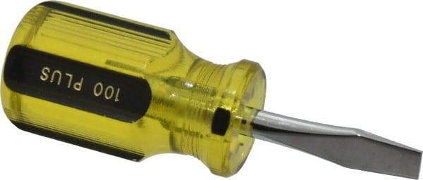 Stanley - Standard Slotted Screwdriver - Round Shank, Acetate Handle - Exact Industrial Supply