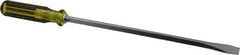 Stanley - 3/8" Blade Width, 17-1/4" OAL, Standard Slotted Screwdriver - 12" Blade Length, Square Shank, Acetate Handle - Exact Industrial Supply