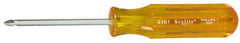 Xcelite - #1, 6-5/8" OAL, Standard Phillips Screwdriver - 3" Blade Length, Round Shank, Acetate Handle - Exact Industrial Supply